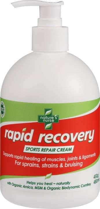 Rapid Recovery sport Repair Arnica Cream for natural Relief Repair & Recovery. 450g Pump bottle